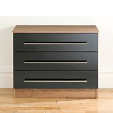 Kit-form Gloss 3 Drawer Wide Chest