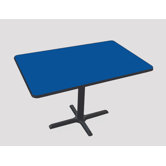 Rectangular Bar and Caf&eacute; Table with Cross Base and Column