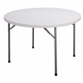 48" W Round Folding Table