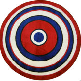 Fun Shape High Pile Concentric Circles Kids Rug