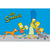 The Simpsons Walk N' Roll Blue Kids Rug