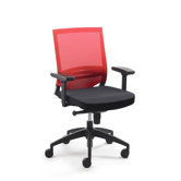 Drehstuhl "Myoptimax" in Schwarz / Rot