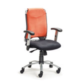 Drehstuhl "Spirit" in Orange / Schwarz / Perlsilber