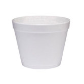 24 Oz Insulated Foam Food Container 25 / Bag in White