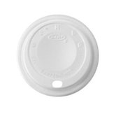 Cappuccino Dome Sipper Lids in White Fits 8-10 oz Cups