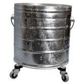 Galvanized 8 Gallon Round Mop Bucket with 2" Casters
