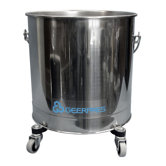 Stainless Steel 8 Gallon Round Mop Bucket with 2" Casters