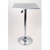 Bistrotisch quadratisch in Silber / Chrom