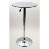 Bistrotisch rund in Silber / Chrom