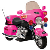 12V Police Motorcycle in Pink