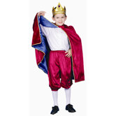 Deluxe Royal King Dress Up Children's Costume in Maroon
