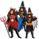 3-in-1 Devil, Wizard, Witch Children's Costume Set