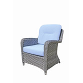 Oxford Lounge Armchair in Sky Blue / Silver Grey
