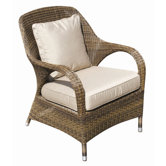 Sussex Lounge Armchair with Seat and Scatter Cushions in Mocha