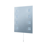 LED Beleuchteter Spiegel in Silber lackiert