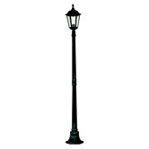 183cm Mastlaterne "Alex" in Schwarz / Klar