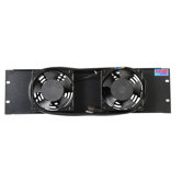 3U Vented Fan Panel and 2 Fans