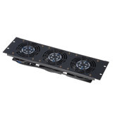 3U Vented Fan Panel and 3 Fans