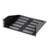 3U Utility Shelf with Elongated Vent Holes for Air Circulation
