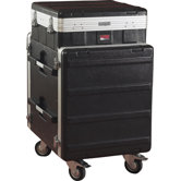 Pop-Up Console Audio Rack with Power Supply