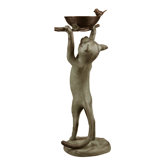 Cat Bird Feeder Statue