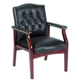 Guest Chair with Brass Head Trim