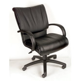 Modern Mid-Back Leather Executive Chair