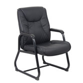 High-Back Leatherplus Guest Chair with Arms