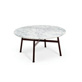 Summer Set Low Height Cocktail Table with White Marble Top