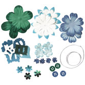 Irene's Garden Potpourri Paper Flower and Embellishment Pack (Set of 30)