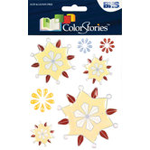 Colorstories Epoxy Snowflower Stickers (Set of 33)