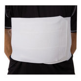 9" Tri-Panel Abdominal Binder in White