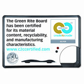 Green Rite Dry Erase Board, 36 x 24, White, Black Frame