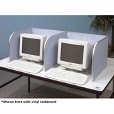 Tackable Fabric Covered Tackable Material Double Study Carrel