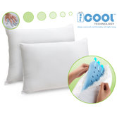 Memory Foam and Fiber Pillows (Set of 2)