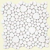 Boulder 11" x 11" Porcelain Mosaic in White