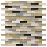 Sierra 11-3/4" x 11-3/4" Glass Subway Mosaic in River