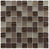 Neptunian 11-3/4" x 11-3/4" Glass Mosaic in Nautilis
