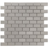 Vulcan 11-3/4" x 11-3/4" Stainless Steel Over Porcelain Subway Mosaic in Stainless Steel