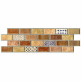 Tesselar Valise 2 11-1/4" x 3-3/4" Ceramic Subway Mosaic in Earth Tones