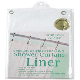 Extra Long Heavy Gauge Vinyl Shower Curtain Liner
