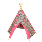 Hot Pink Zebra TeePee