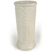 Leaf Umbrella Stand in Antique White finish