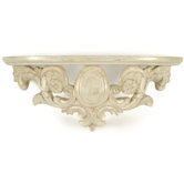 Masena Shelf in Antique White finish