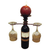 Iron Wine Bottle Topper Candle Holder