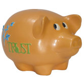 Girly Chic Double Sided Faith, Trust Piggy Bank