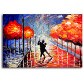 Hand Painted "Dancing The Night Away" Oil Canvas Art