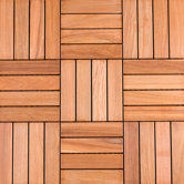 12" x 12" Wood Deck Tiles in Copacabana Ipe Champagne