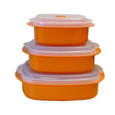 Calypso Basics Microwave Steamer Set in Orange