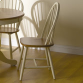Windsor Dining Chair in Natural Timber and Buttermilk
